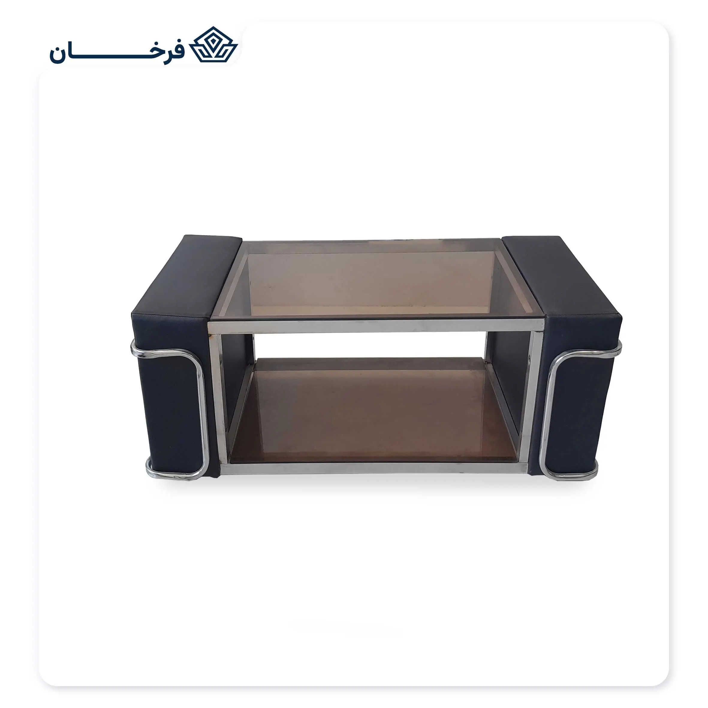میز جلو مبلی چرم مشکی مدل هاکان